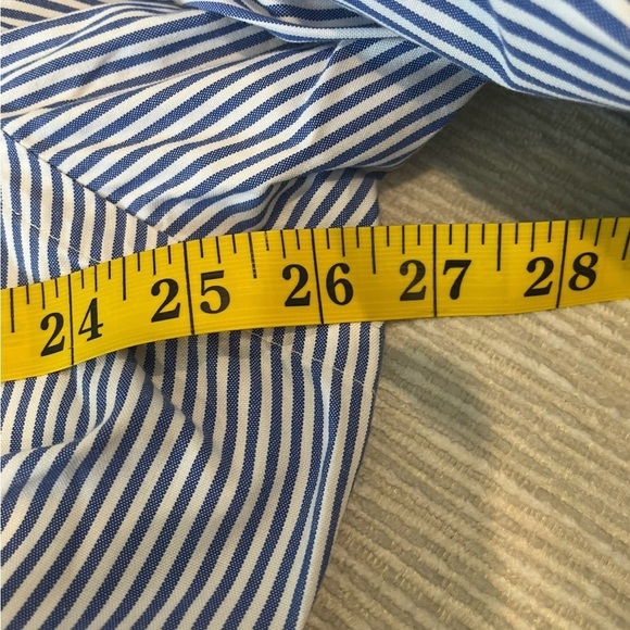 Ralph Lauren Mens 
•Dress Shirt 
•Button Up 
•Blue Striped Cotton Yarmouth 17-36 - Picture 7 of 8
